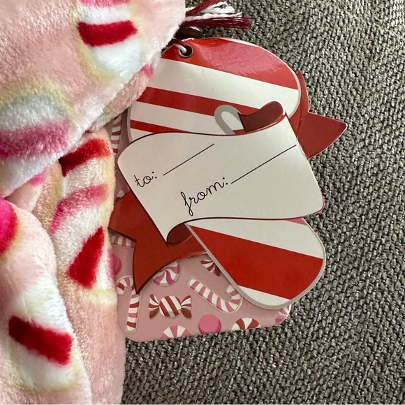 NWT-Peppermint Candies Plush Oversized Throw By Candy Cane Dandies 60” x 70” - Picture 5 of 6